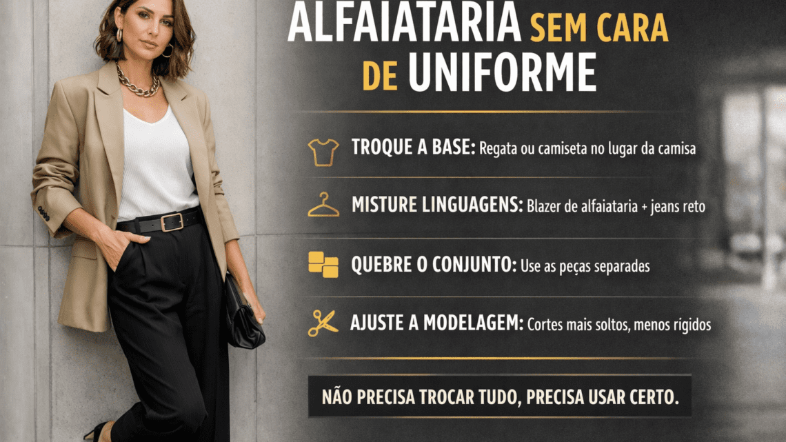 Alfaiataria sem cara de uniforme